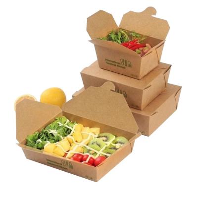 China Fodo Grade Disposable Take Out Food Paper Container Boxes For Lunch for sale