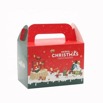 China Disposable Cardboard Paper Christmas Bakery Box For Packaging Cake for sale