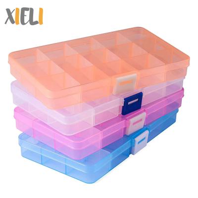 China Modern Plastic Craft Jewelry Organizer Box With Movable Dividers Earring Storage Containers for sale