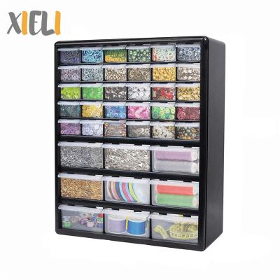 China Modern Plastic Drawer Organizer Home Garage DIY Hardware Storage Parts and Craft Cabinet for sale