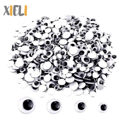 China DIY TOY Custom DIY Black Bustle Self Adhesive Googly Eyes For Craft for sale