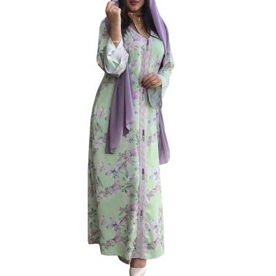 China New Women Breathable Maxi Dress Muslim Abaya - Lady's Style Long Sleeve Maxi Dress Dubai Gown Jalabiya for sale