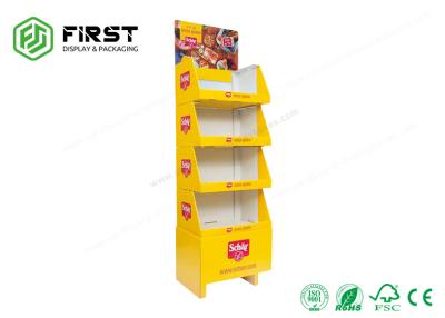 China Kundenspezifisches Ausstellungsstand-glattes Wellpappe-Boden-Stand-Regal Logo Printing Cardboards POP zu verkaufen