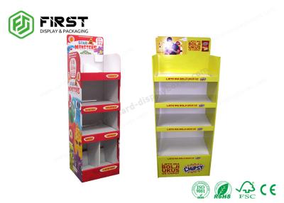 China Corrugated Paper Floor Standing Displays Foldable Carton Floor Stand for sale