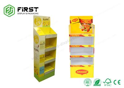 China Full Color Printing Cardboard Floor Displays Customized Paper Floor Shelf Display for sale