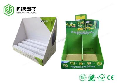 China ODM Golfcountertop Tribune van Vertoningsmatte laminated cardboard counter display Te koop