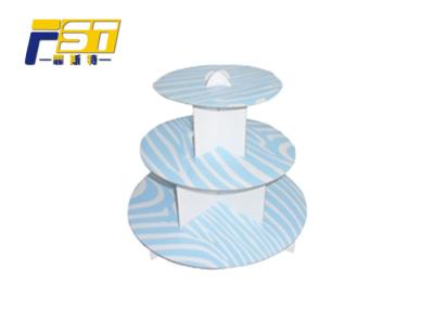 China Glossy Cardboard Cake Display , Easy Assembling Cardboard Christmas Cake Stand for sale