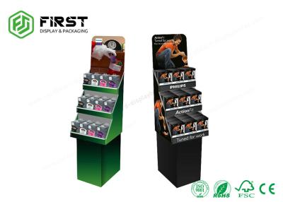 China Custom Retail Folding Corrugated Cardboard Floor Display Shelf For Promotion for sale