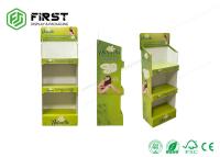 China POP Printing Cardboard Floor Displays 3 Shelves Customized Logo For Retail Promotion for sale