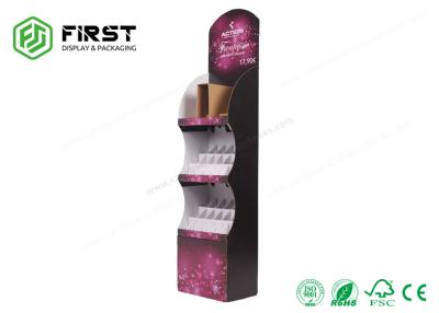 China Customized Foldable Cosmetic Pop Cardboard Displays , Corrugated Cosmetics Display Stands for sale