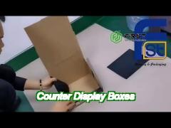 foldable retail cardboard counter paper display box stands custom logo for promotion