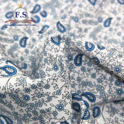 China DIGITAL PRINTS of READY GOODS Shrink-resistant BLUE PAISLEY FOR MEN'S DRESS SHIRTS for sale