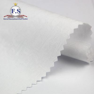 China White Cotton Ready Goods Shrink-Resistant Jacquard Fabrics for sale