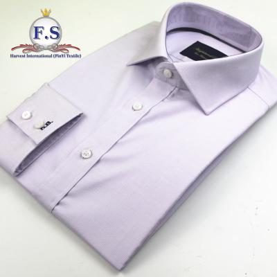 China Anti-Wrinkle High End Rose Stitch Collar Custom Cut Mens Dress Shirts for sale