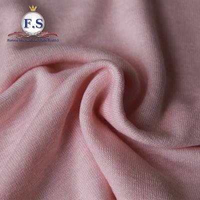 China Soft handfeel with new fiber, 70/30 rayon / single roving poly jersey knitting fabric for t-shirt for sale