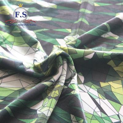 China New printing 92% velvet 2019 custom digital polyester 8% spandex shiny stretch knit fabric 200gsm for sale