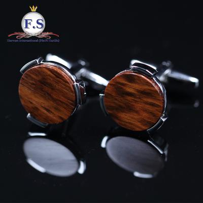 China ALLOY 2017 hot sale men's accessories jewelry fashion customized wooden cufflinks for men for sale