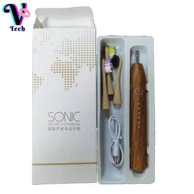 China 2021 Battery Operated Sonic Wireless Bamboo Toothbrush Making Machine Ultrasonic Toothbrush Holder With Package for sale