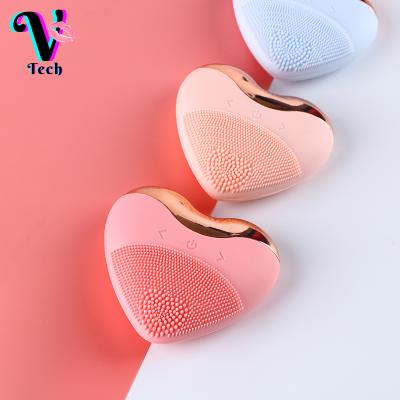 China 5 Colors Sonic Facial Cleansing Brush Beauty Massager DEEP CLEANING Facial Massage Sweep Facial Cleansing Brush for sale