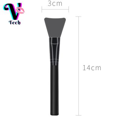 China Silicon Customize Detergent Black Silicone Face Mask Cleaning Brush Silicone Facial Mask Brush for sale