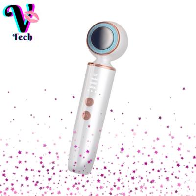 China Pore ​​Remover Skin Tightening Device LED Silicon Ultrasonic Facial Massager Machines Ice Face Lift Massage Device for sale