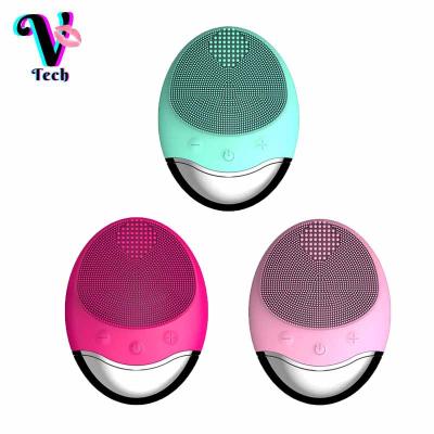 China Skin Rejuvenation Device DEEP CLEANING Cleansing Sweep Smart Facial Cleansing Device With Silicone Brush Face for sale