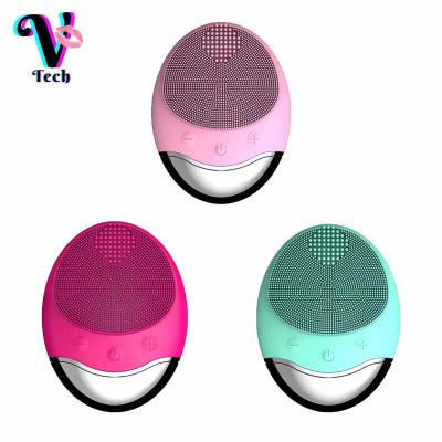 China Wholesale Custom Rechargeable Hand Massage Silicone Face Brush DEEP CLEANSING IPX7 Facial Cleansing Waterproof for sale