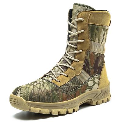 China Dropshipping Custom Logo Autumn Men's Round Combat Tactical Boot Lightweight Shoes Slip Resistant Outdoor Climbing Shoes for sale