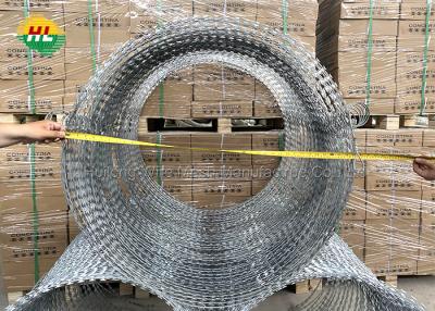 China CBT-60 CBT-65 Barbed Tape Concertina Wire ASTM EN standard for sale