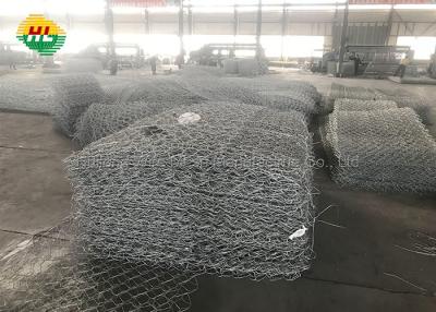 China 60x80mm Gabion Box Wire Mesh , Anti Danger Fencing Hexagonal Gabion Basket for sale