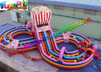 China School Inflatable Obstacle Course Funworld Commercial Grade Giant Candy for sale