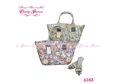 China Fashionable Ladies Floral Print Handbags , Clock Pattern Women Hand Bag for sale