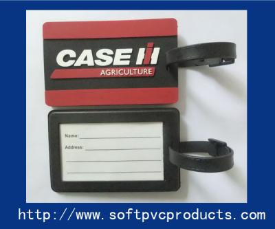 China Promotion Gifts Plastic PVC Luggage Tag , OEM Soft PVC Travel Luggage Tags for sale