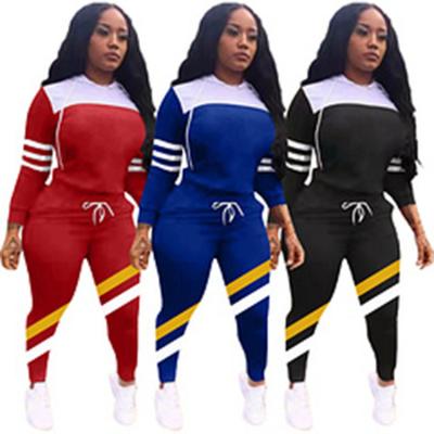 China Breathable Women Hoodie Fitness 2 Piece Long Sleeve Jacket Jogging Pants Set Designer Printed Sportswear Women Sweatshirt Hoodie Set for sale