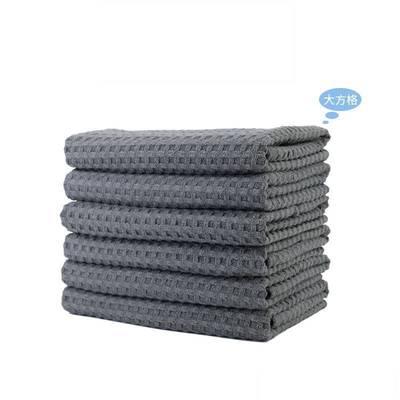 China Disposable Water Absorption Kitchen Waffle Towel Cotton Strong Single Color 100% Dish Cloth for sale