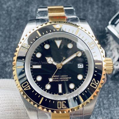 China Day/Date Mens Gold Watches Prime Sea-Dweller 116660 Black Ceramic Dial Bezel 126660 126600 116600 Mechanical Automatic Movement Watch for sale