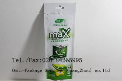 중국 걸림새 구멍, Resealable Zip 자물쇠 비닐 봉투를 가진 OEM Bugslock 가동 가능한 포장 주머니 판매용