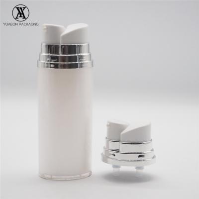 China Empty Luxury Cosmetic Acrylic Double Chamber Skin Care Packaging Body Lotion Pearl Airless Bottle With Lotion Pump for sale