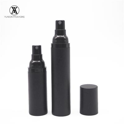 China High End Matte Black 15ml 30ml 50ml Face Mist Spray Matte Airless Spray Bottle Skin Care Lotion Packaging Black for sale