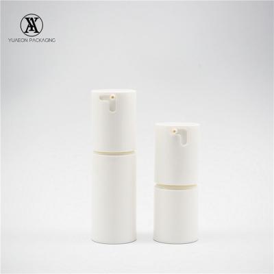 China Custom Colors PP Body Lotion Cosmetic Cream Plastic Airless Pump Bottle 30ml With Rotate Locked Pump for sale