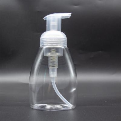 China 8oz 250ml Hand Foaming Soap Pump Bottle Eco-friendly Clear Oval Transparent Plastic Sanitizer Dispenser for sale