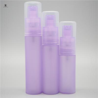 China 40ML 50ML 60ML Cosmetic Liquid Purple Facial Detergent Wick Foam Bottles Refill Frosted Foam Soap Dispenser Bottle Foam Detergent Bottles for sale