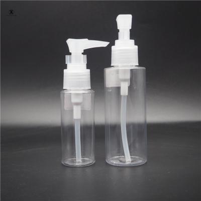 China 50ml 100ml Bird Spout Spray Body Spray Cosmetic Lotion Liquid Transparent Container 100ml Plastic Bottle Cosmetic for sale