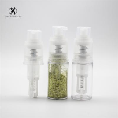 China Hot Sale Empty Plastic Cute Small Powder Spray Spray Bottle With Powder Dispenser Pump 14ml For Glitter for sale