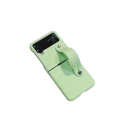 China New PU Plating Case Phone Cover Shockproof Leather Filter Mounts For Samsung Galaxy Z Flip 3 for sale