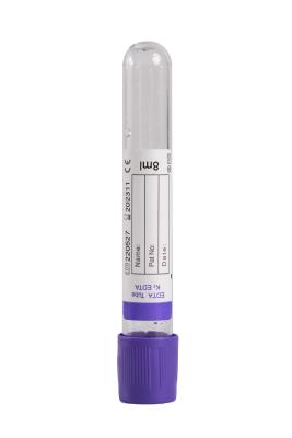 China Anticoagulant 6 Ml EDTA Tubes Purple EDTA Coated Tubes EDTA Vacutainer for sale