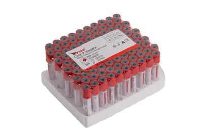 China PET Red Vacutainer Clot Activator Vacutainer 1ml-10ml Red Top Clot Activator for sale