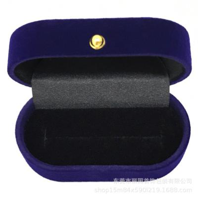 China Reused Materials Dropshipping Gift No MOQ Wholesale Colorful Velvet Jewelry Box Ring Earrings Jewelry Set Mini for sale