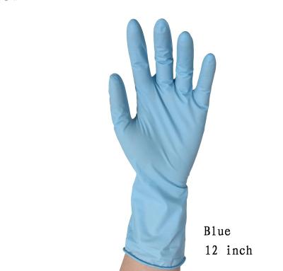 China Wholesale Construction High Quality Blue Nitrile 12 Inch Disposable Nitrile Medical Gloves Powder Free for sale