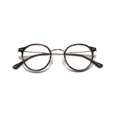 China Optical frames for myopia ZOWIN Model 20401 round metal frame eyeglasses frames eyeglasses high quality vintage retro glasses customized logo small size for sale